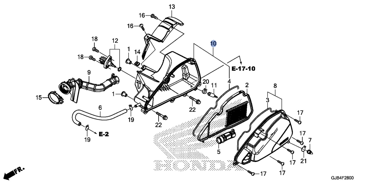 Honda OEM part 17255-GGZ-J00