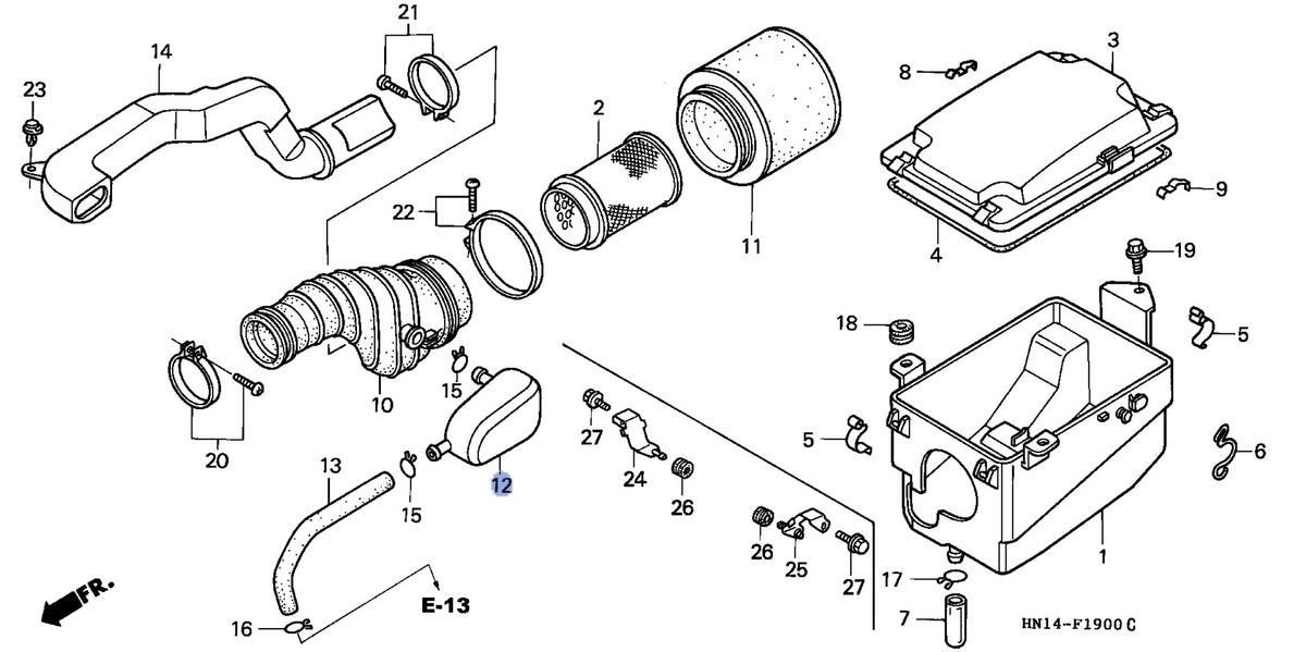 Honda OEM part 17255-HN1-000