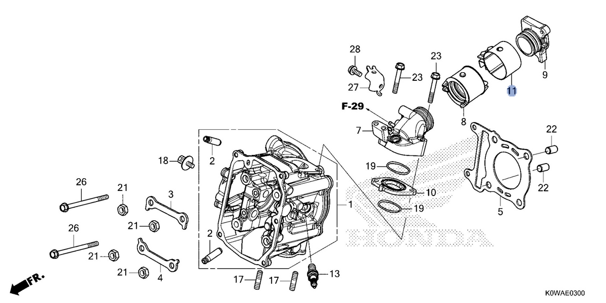 Honda OEM part 17255-K0R-V00