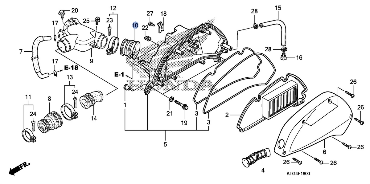 Honda OEM part 17255-KGF-901