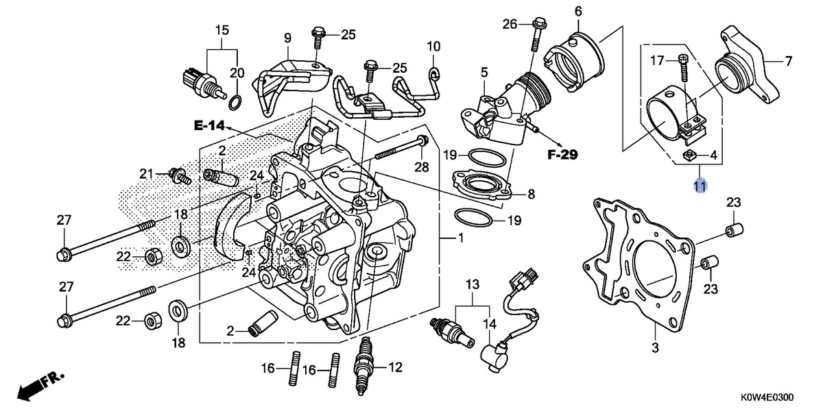 Honda OEM part 17255-KWN-900