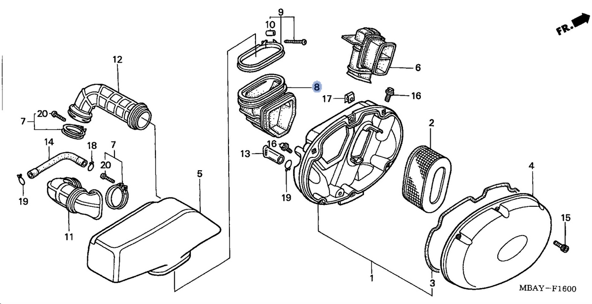 Honda OEM part 17255-MBA-300