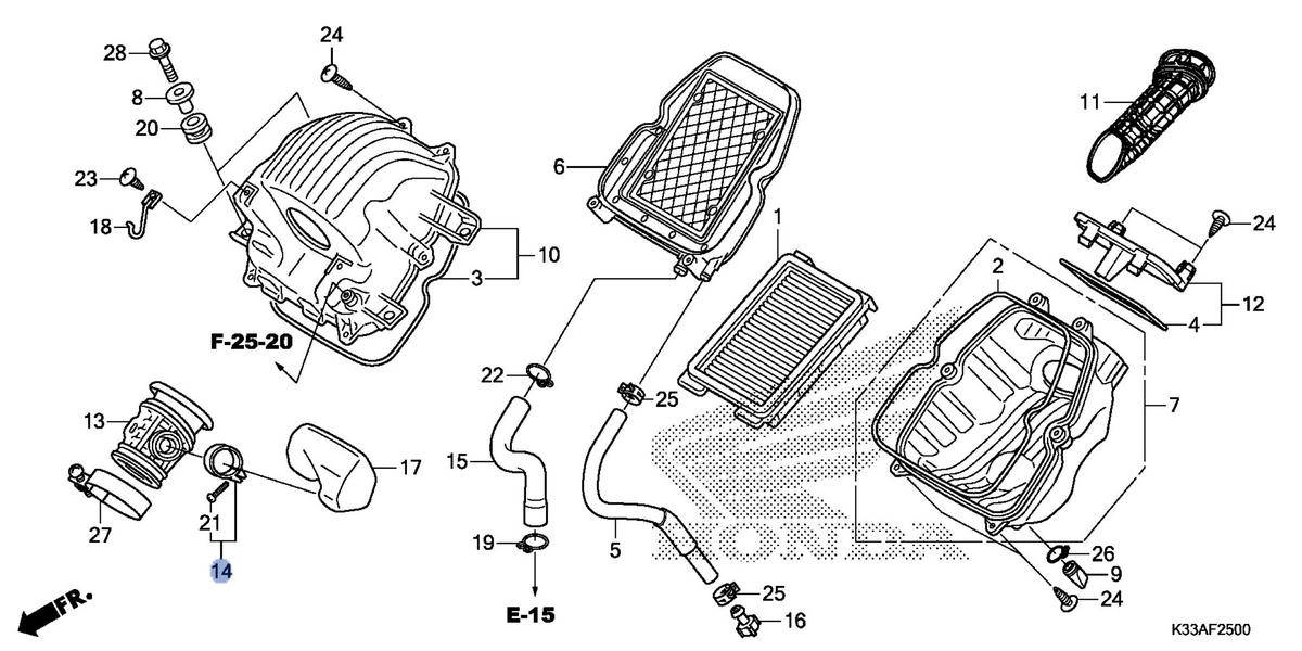Honda OEM part 17255-MCG-000