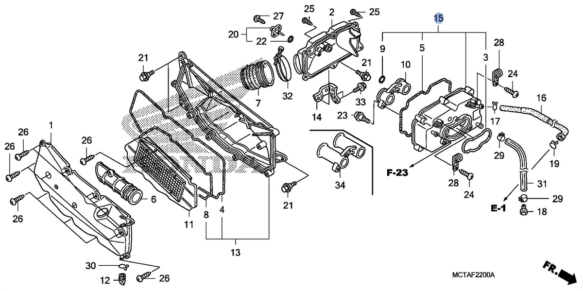 Honda OEM part 17255-MCT-010
