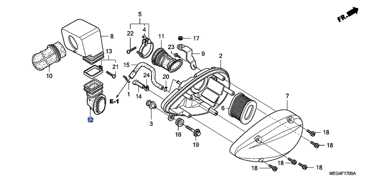 Honda OEM part 17255-MEG-000
