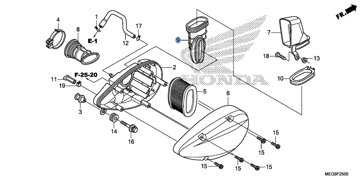 Honda OEM part 17255-MFE-640