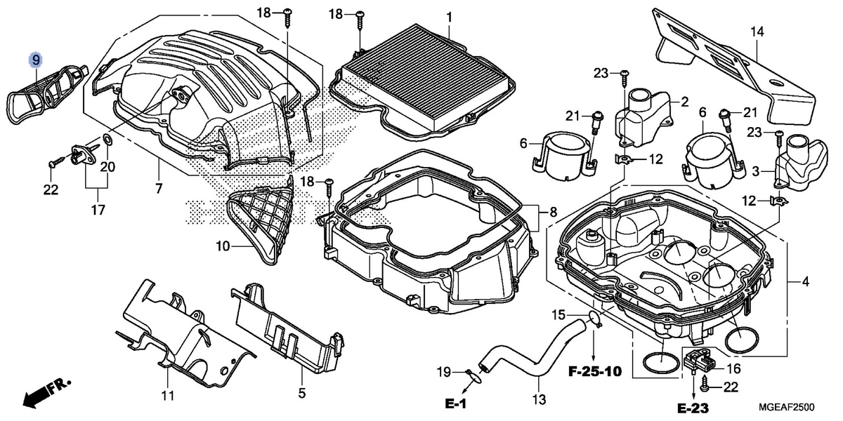 Honda OEM part 17255-MGE-000