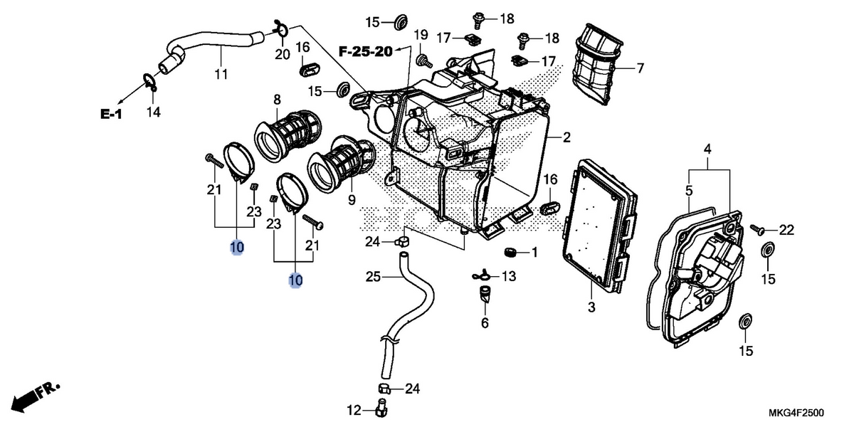 Honda OEM part 17255-MKG-A00