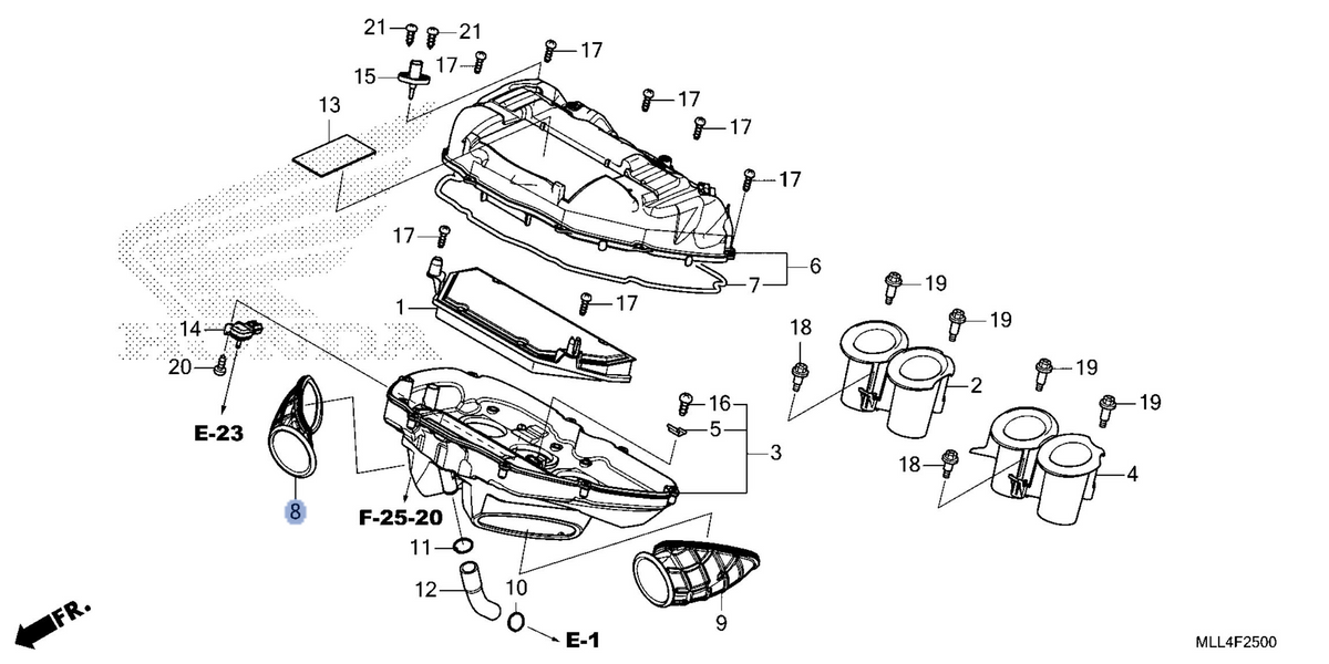 Honda OEM part 17255-MLL-D00