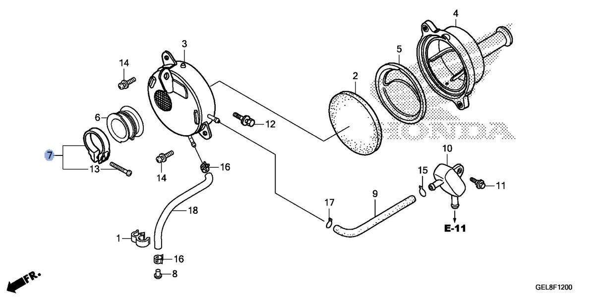 Honda OEM part 17256-GEL-A80