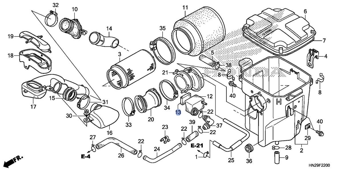 Honda OEM part 17256-HM5-L00