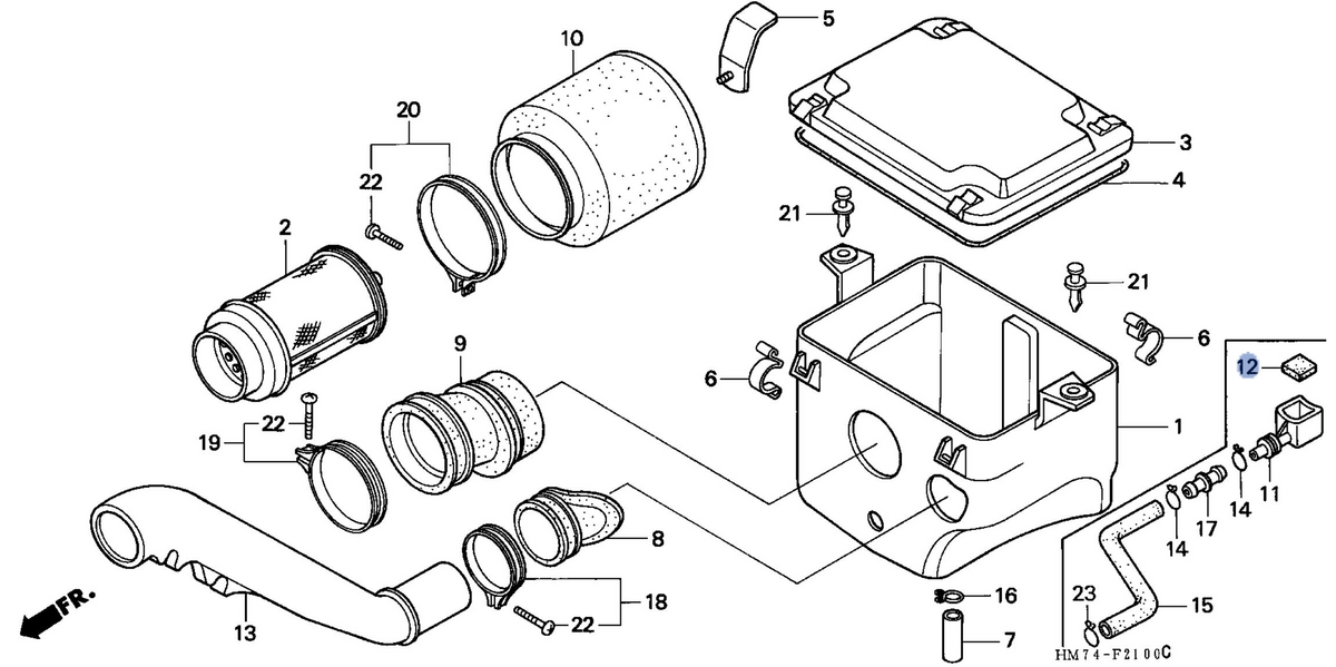 Honda OEM part 17256-HM7-L00