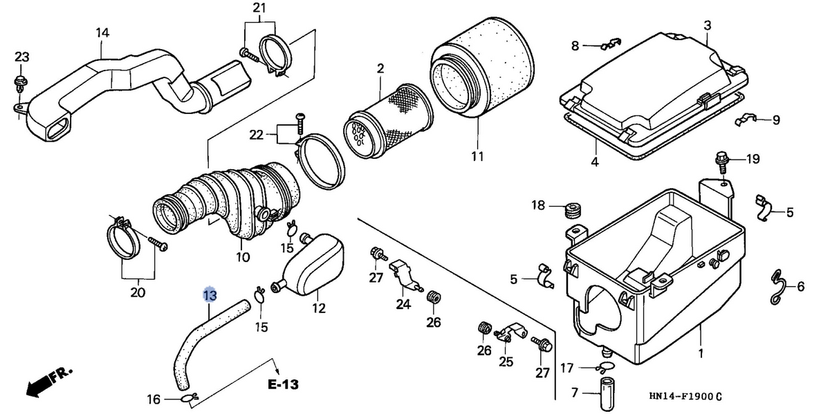 Honda OEM part 17256-HN1-000