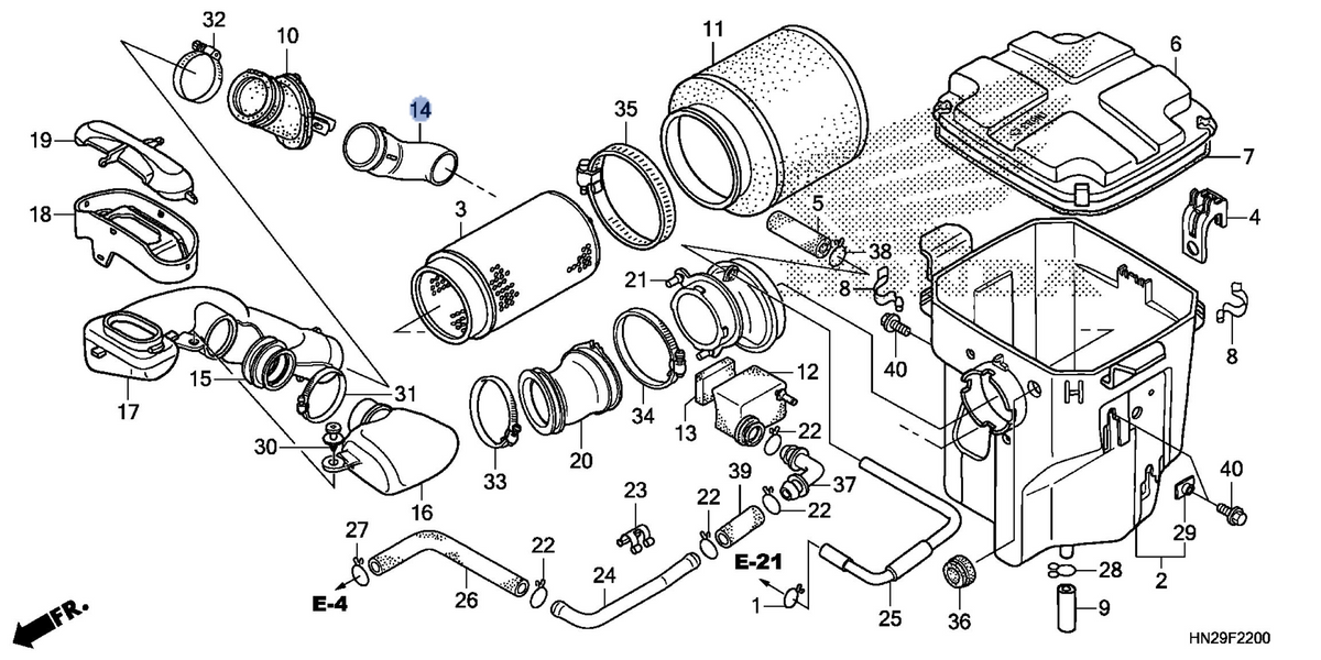 Honda OEM part 17256-HN2-A20