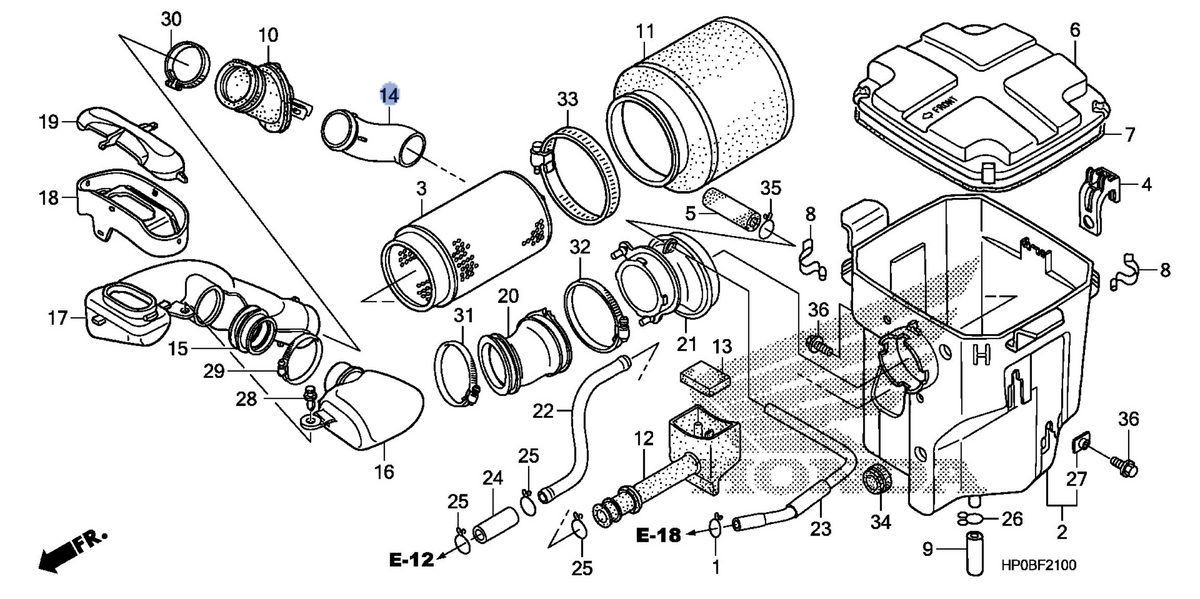Honda OEM part 17256-HP0-A00