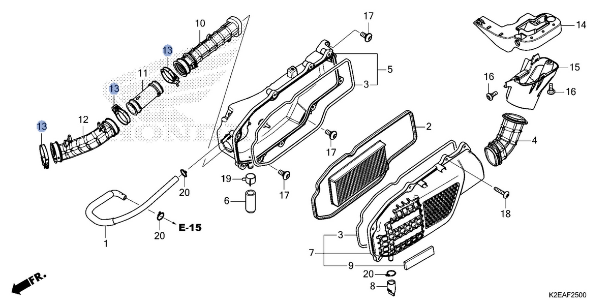 Honda OEM part 17256-K2E-T10