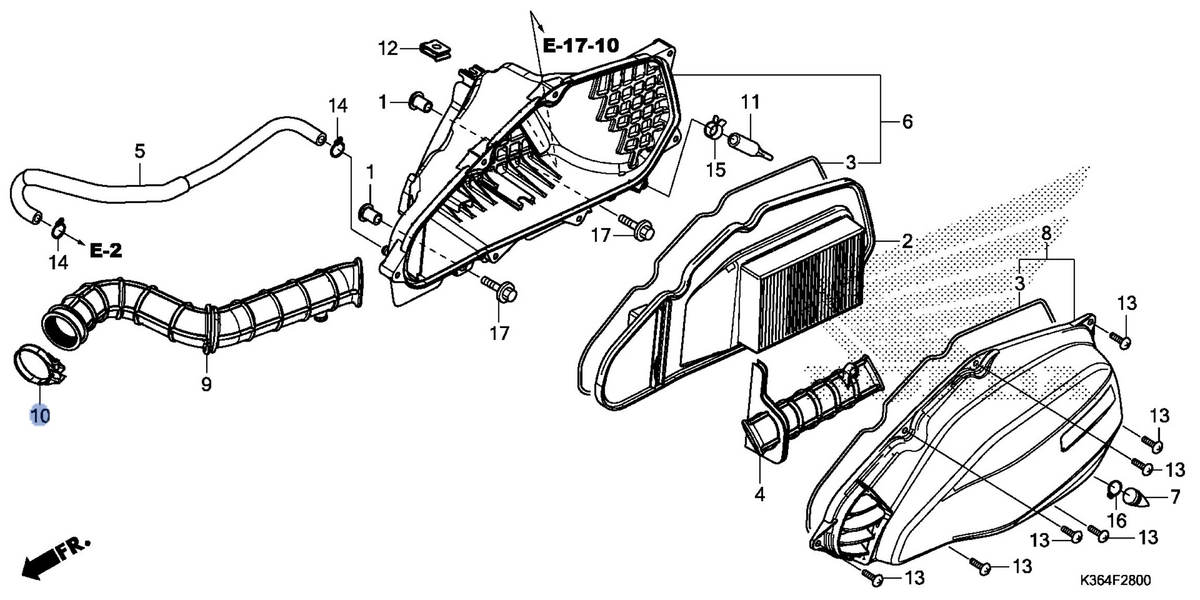 Honda OEM part 17256-K35-V00