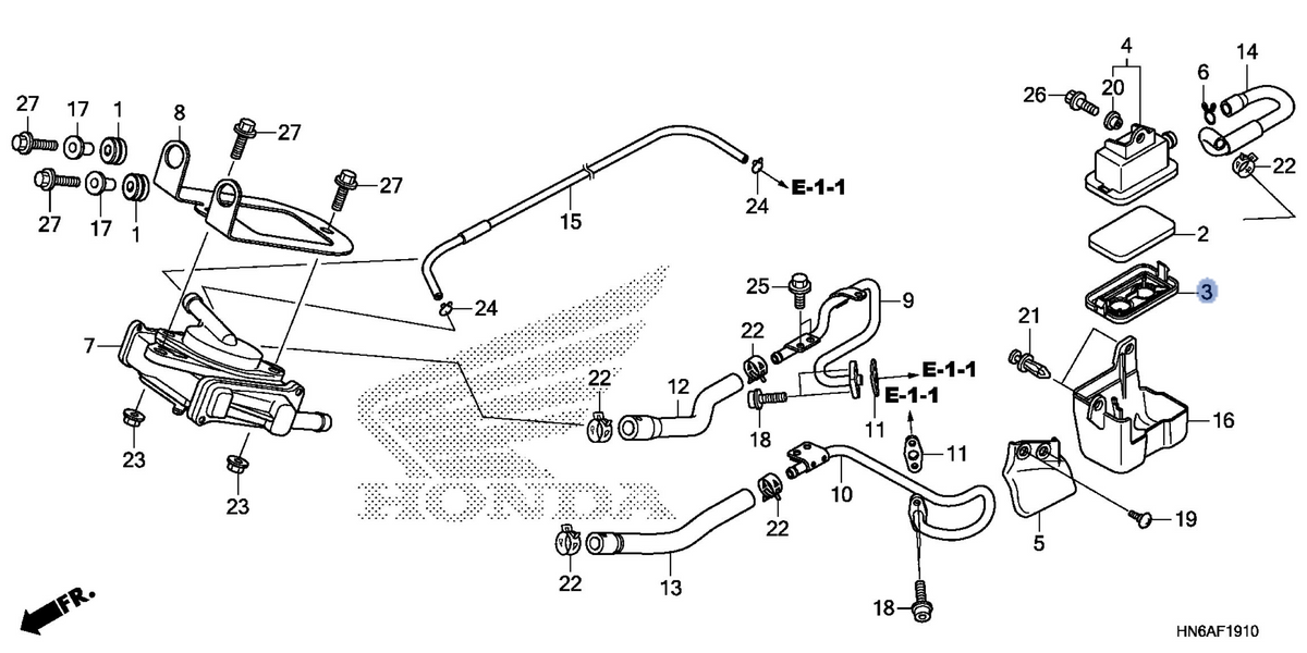Honda OEM part 17256-KBH-000