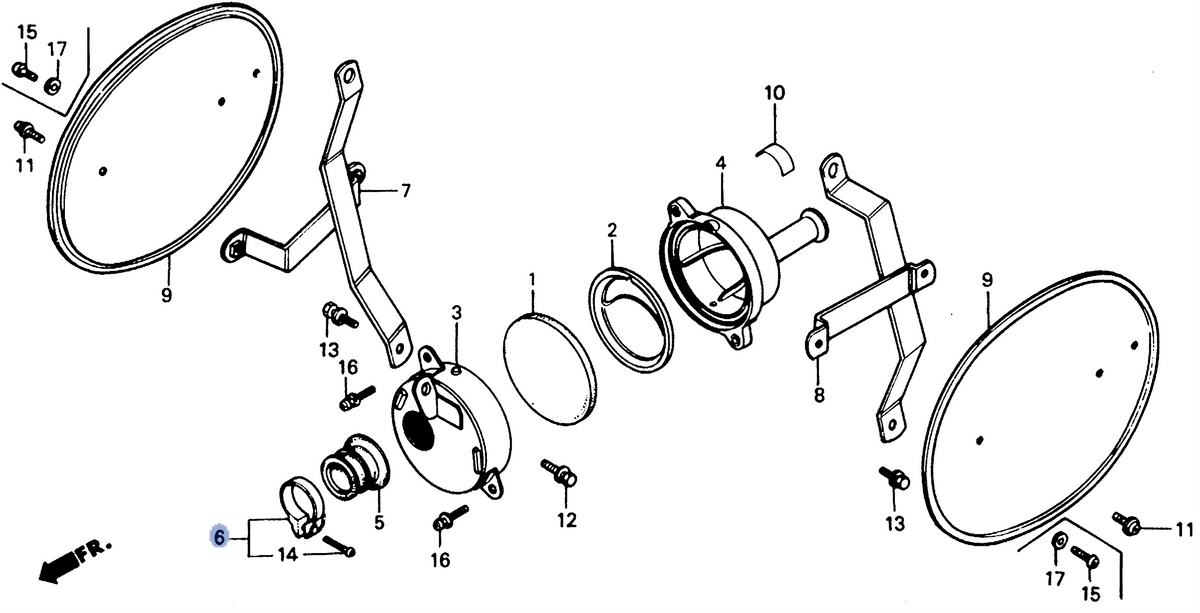 Honda OEM part 17256-KG4-000