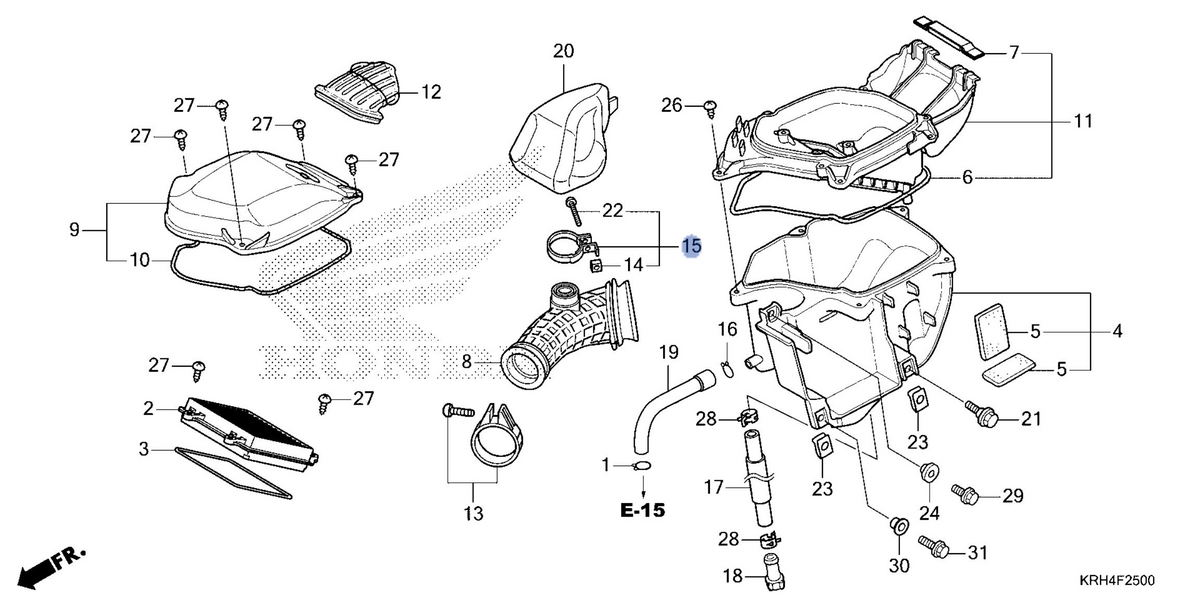 Honda OEM part 17256-KRH-650