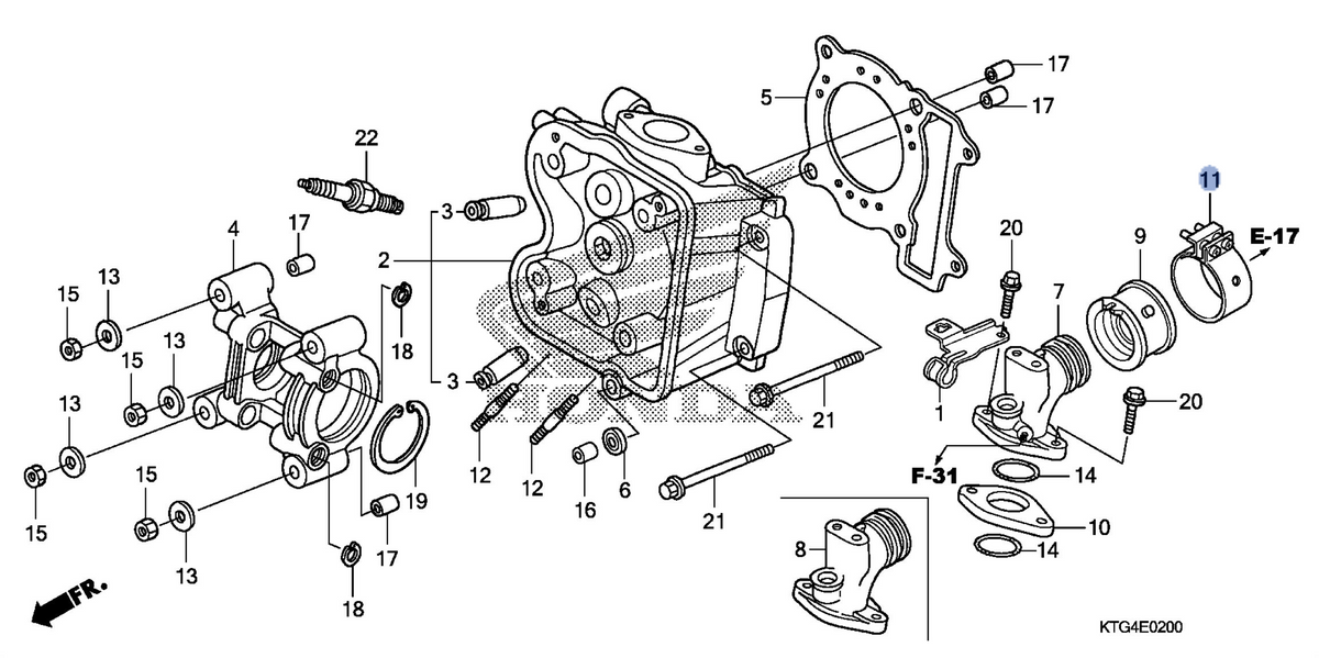 Honda OEM part 17256-KRJ-900