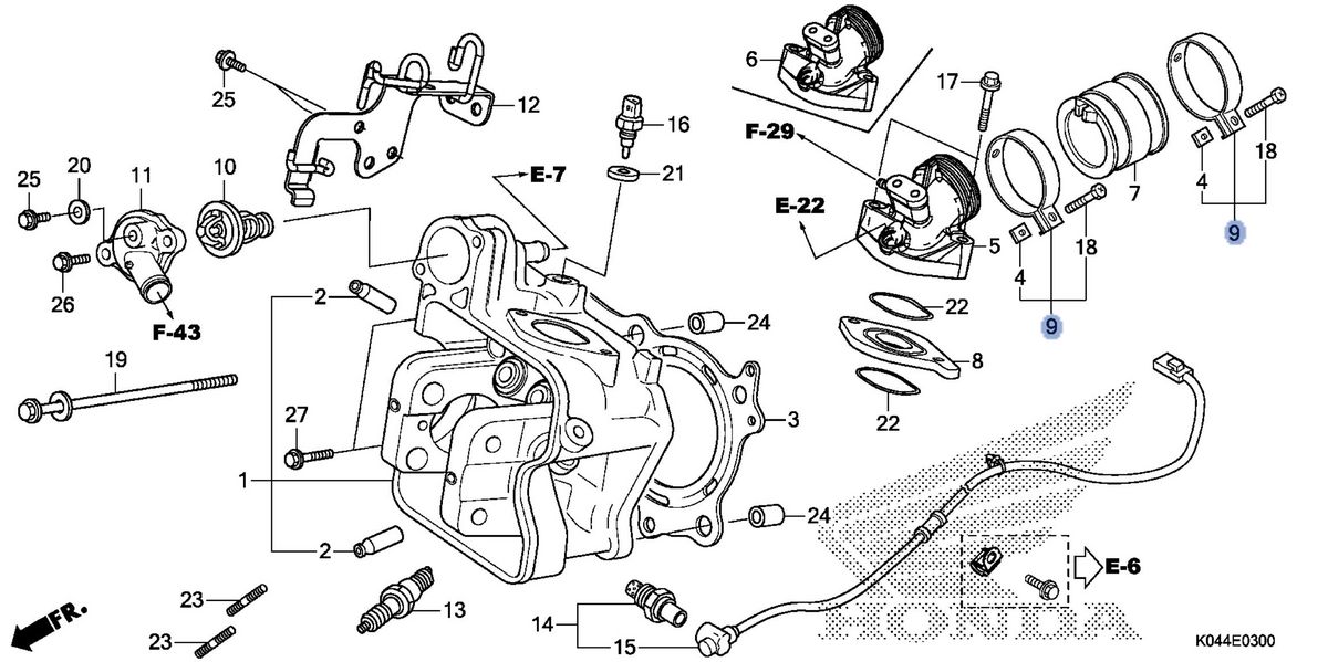 Honda OEM part 17256-KTW-900