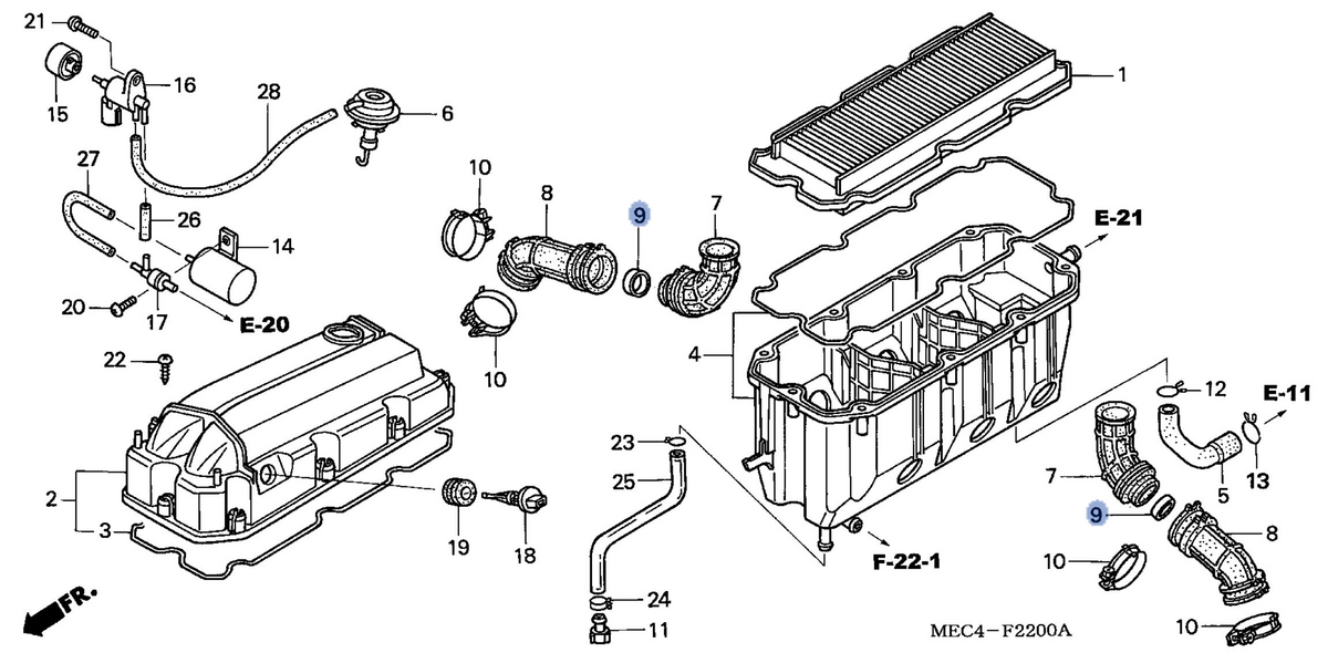 Honda OEM part 17256-MEC-003