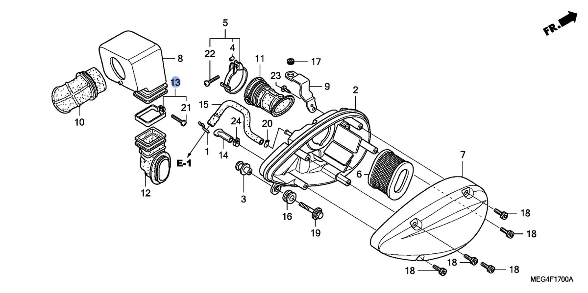 Honda OEM part 17256-MEG-000