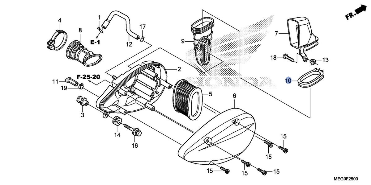 Honda OEM part 17256-MFE-640