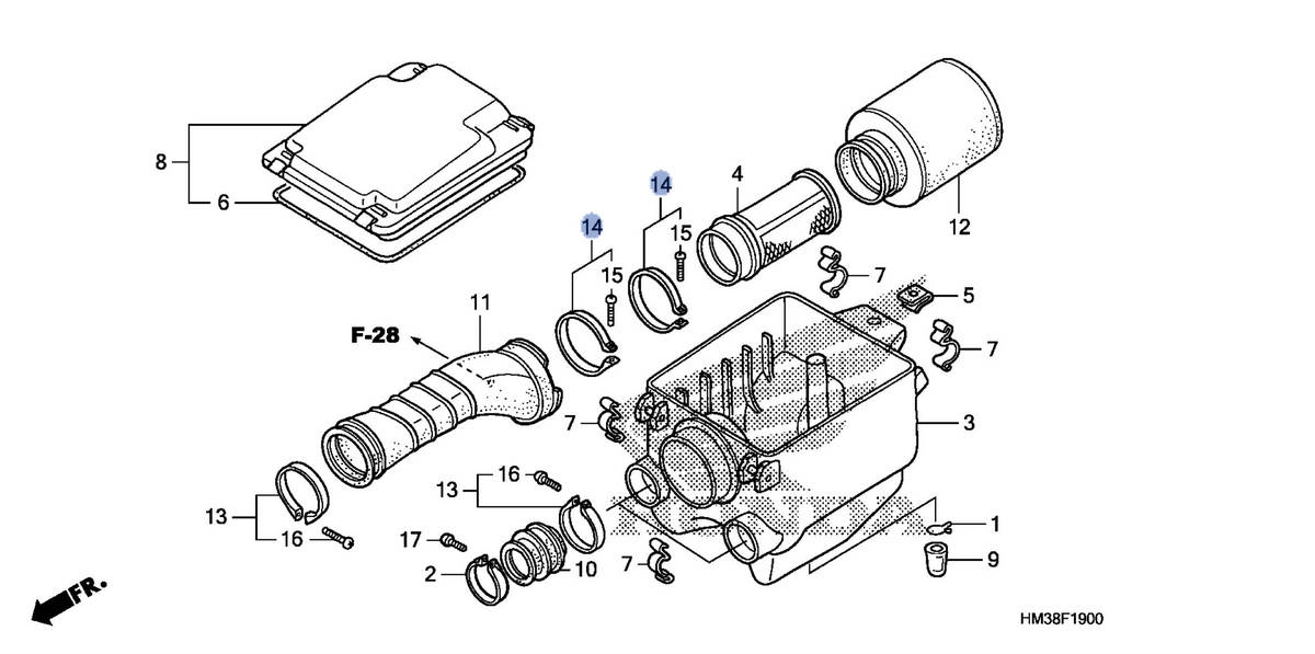 Honda OEM part 17257-HB5-000