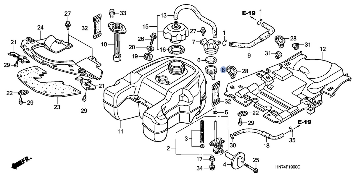 Honda OEM part 17257-HN7-000