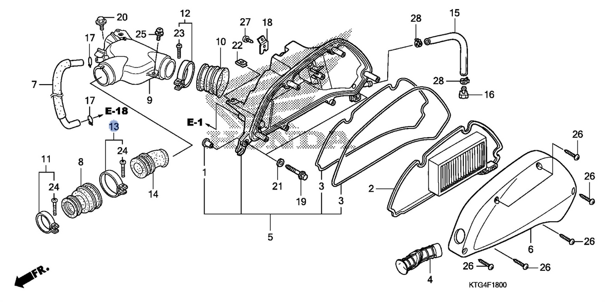 Honda OEM part 17257-KGF-900