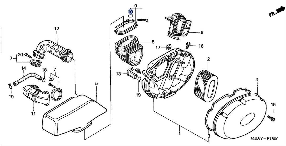 Honda OEM part 17257-MBA-000