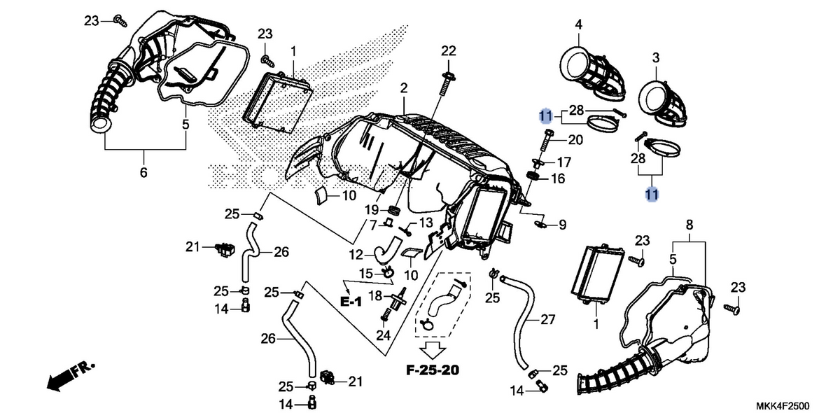 Honda OEM part 17257-MKK-D00