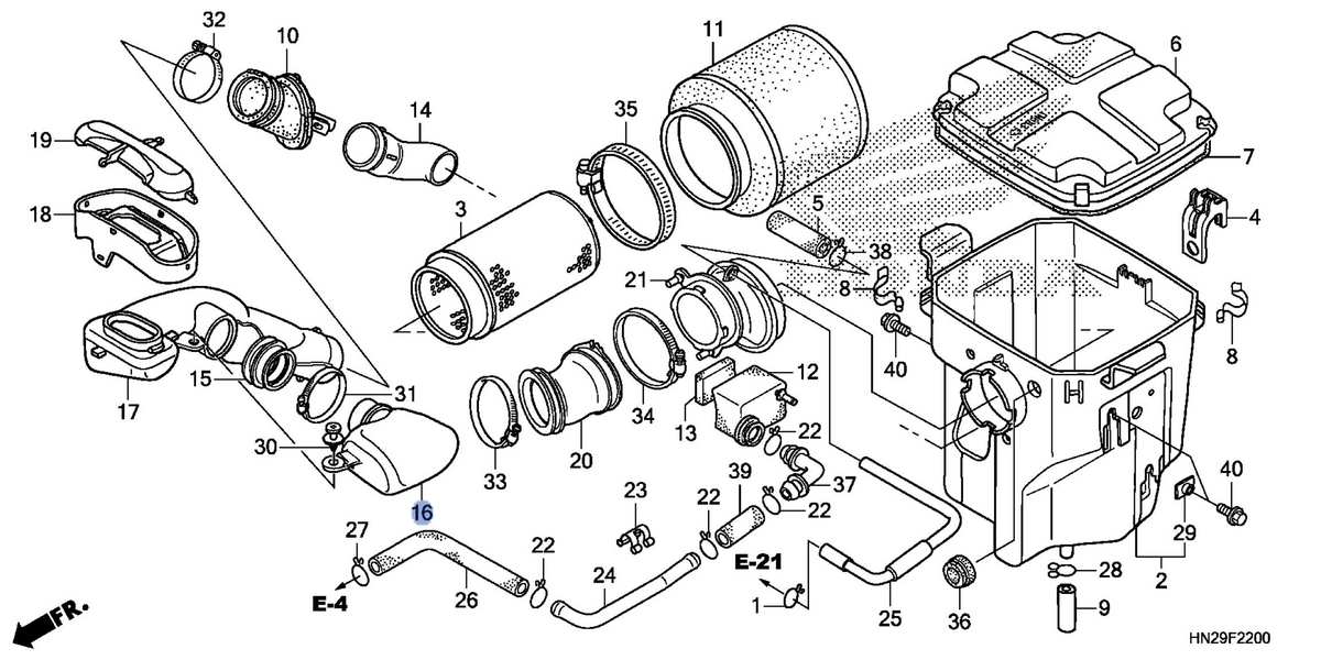 Honda OEM part 17258-HP0-A00