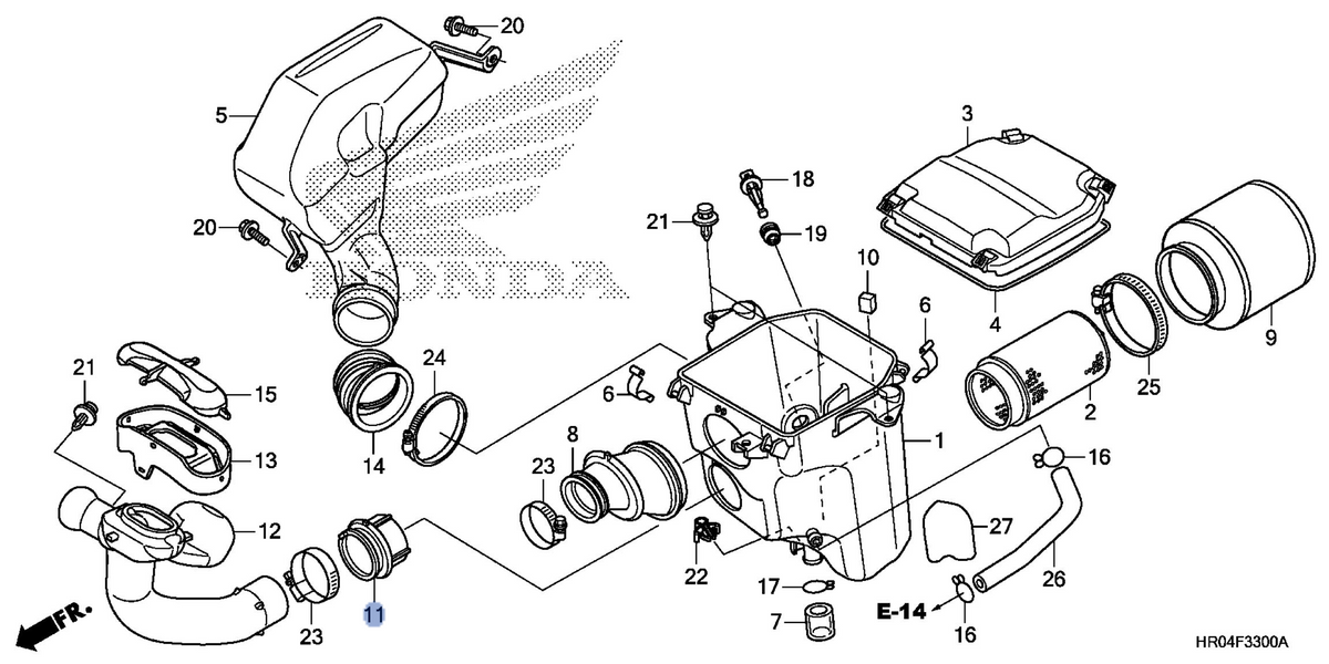 Honda OEM part 17258-HR0-F00