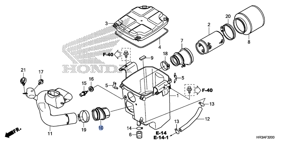 Honda OEM part 17258-HR3-A20