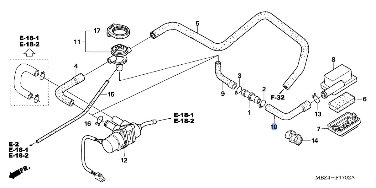 Honda OEM part 17259-MBZ-K00