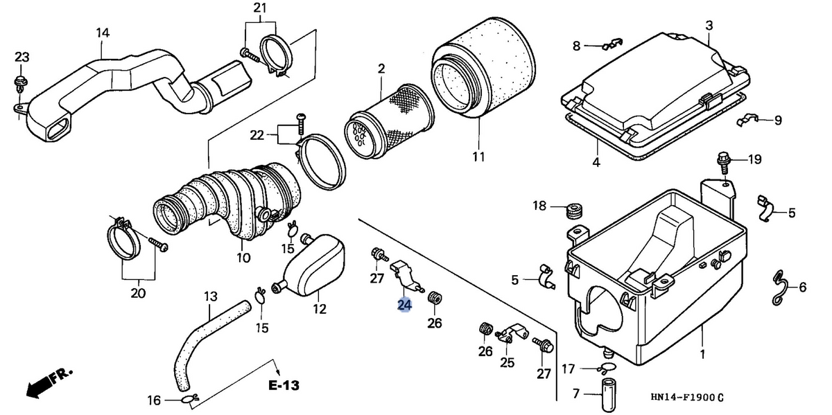 Honda OEM part 17260-HN1-000