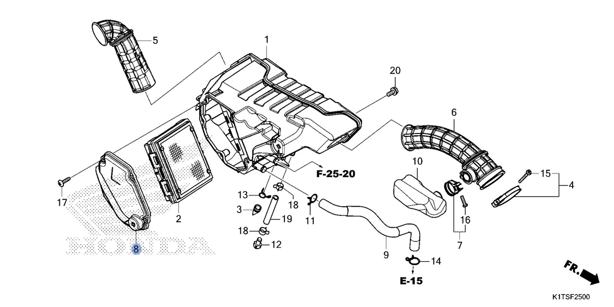 Honda OEM part 17260-K1T-E11