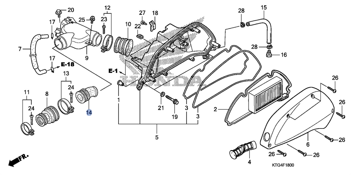 Honda OEM part 17260-KTG-641
