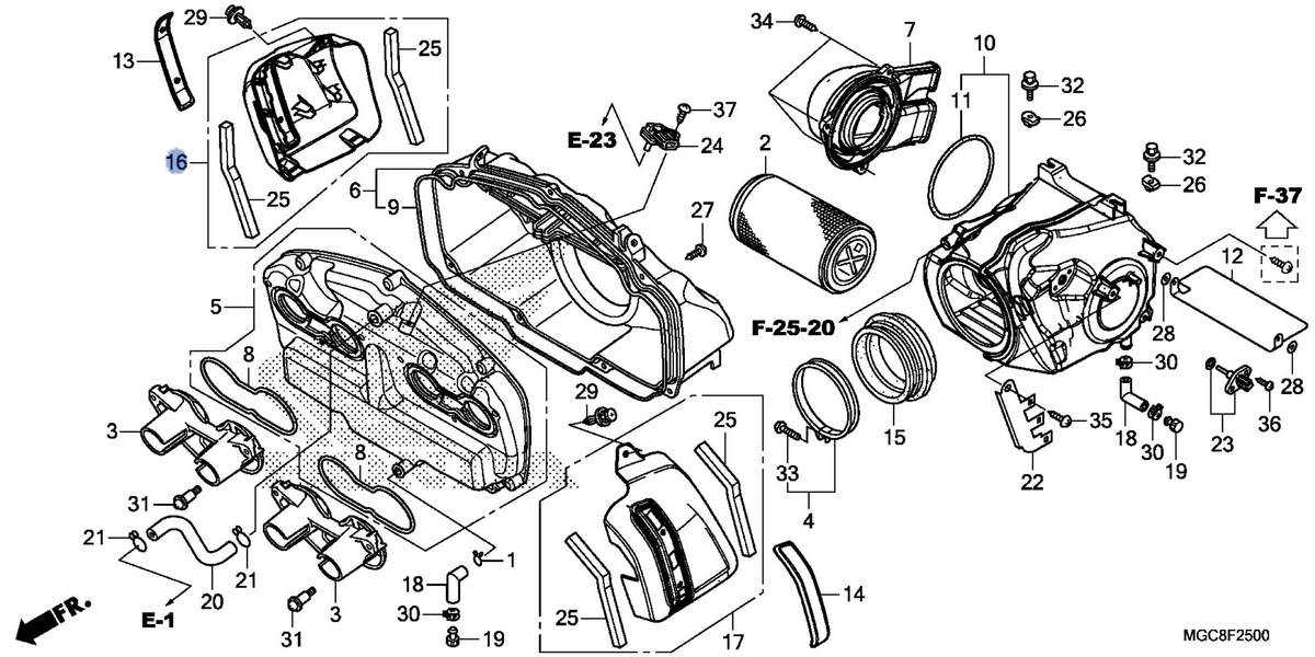 Honda OEM part 17260-MGC-JB0