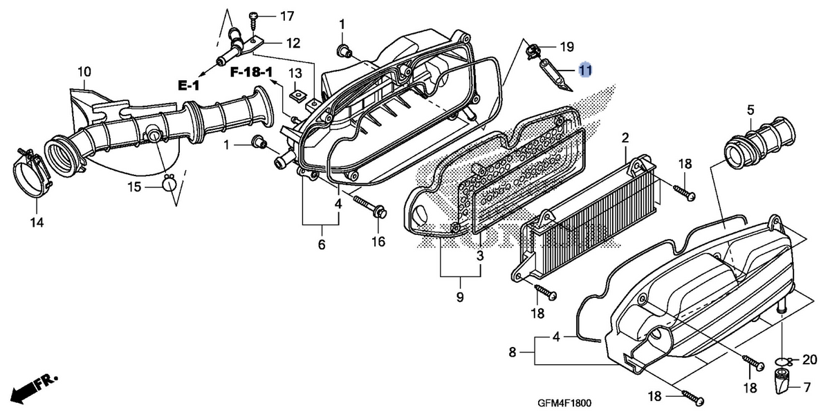 Honda OEM part 17261-GFM-900