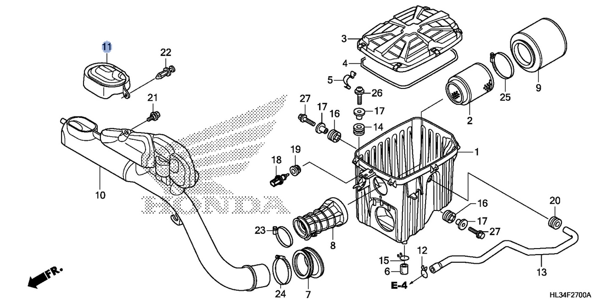 Honda OEM part 17261-HL3-A00