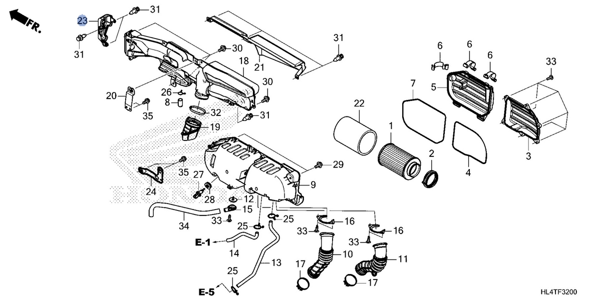 Honda OEM part 17261-HL4-B70