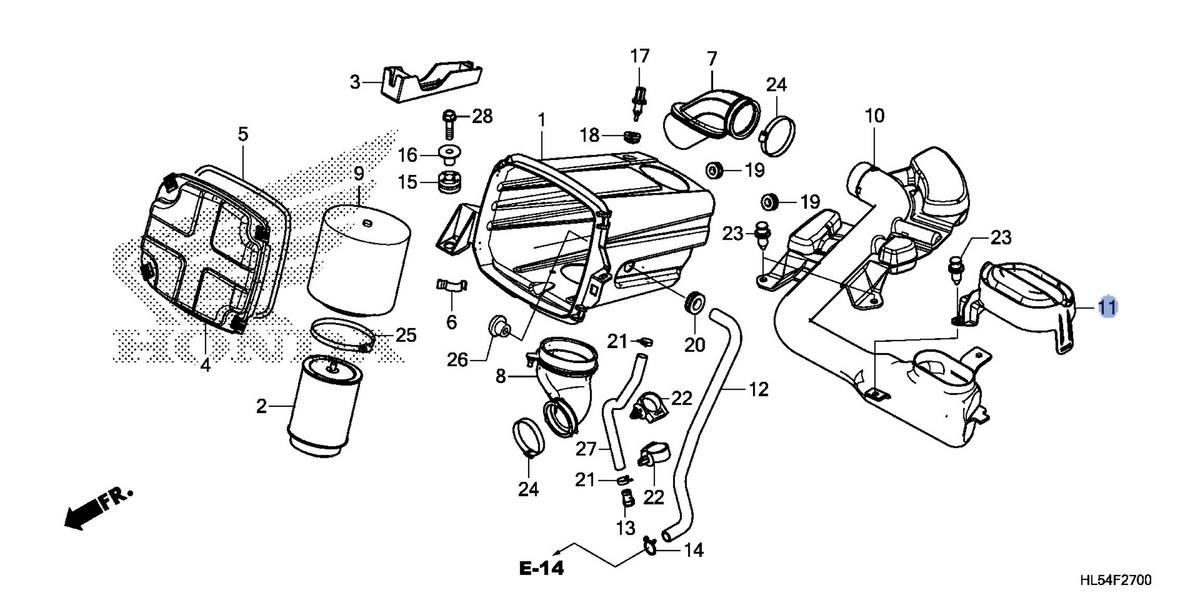 Honda OEM part 17261-HL5-A00