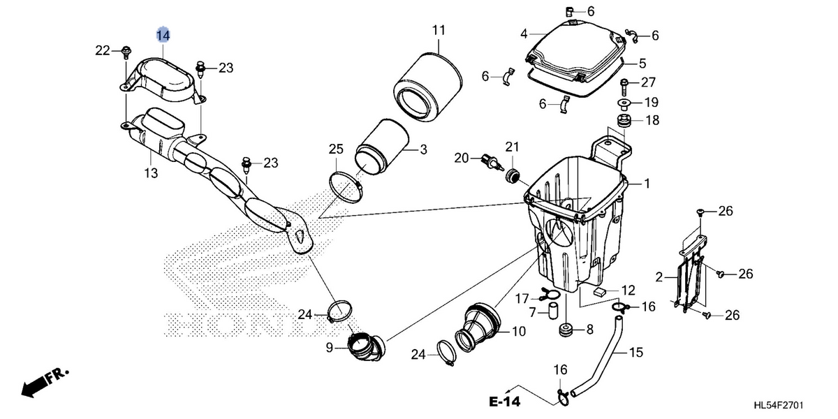 Honda OEM part 17261-HL5-E60