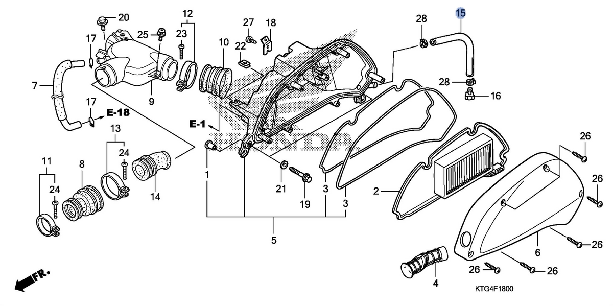 Honda OEM part 17261-KGF-900