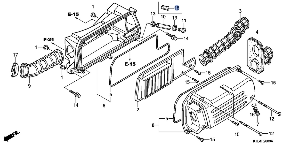 Honda OEM part 17261-KSV-J00