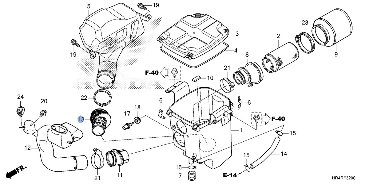 Honda OEM part 17262-HR6-B00